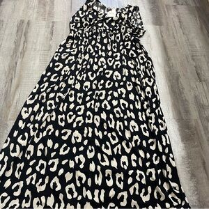 Bombom Leopard Print Sleeveless Maxi Dress Size XL